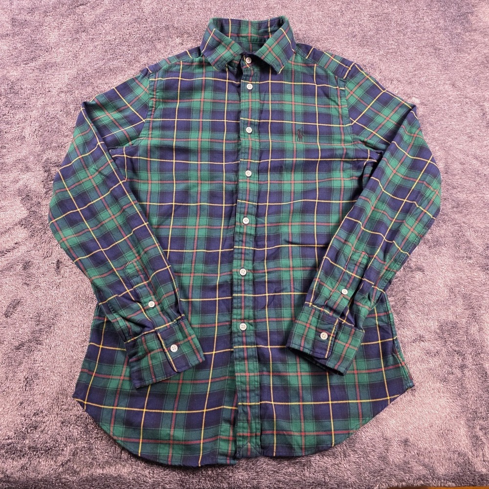Polo Ralph Lauren Tartan Plaid Womens M Lightweight Flannel Cabin Lumber Jill